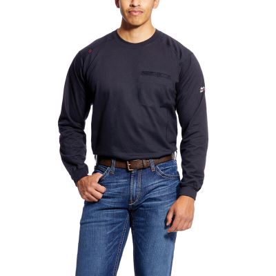 Ariat Work: FR Air Crew Camisetas Hombre - Negras (RDQSW2603)